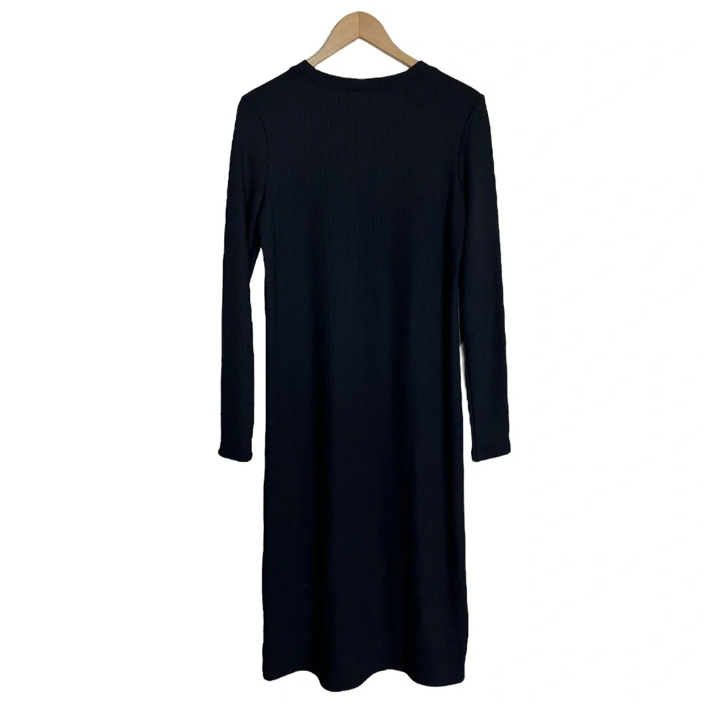 Madewell Long-Sleeve Pocket Tee Dress Size Small in Black